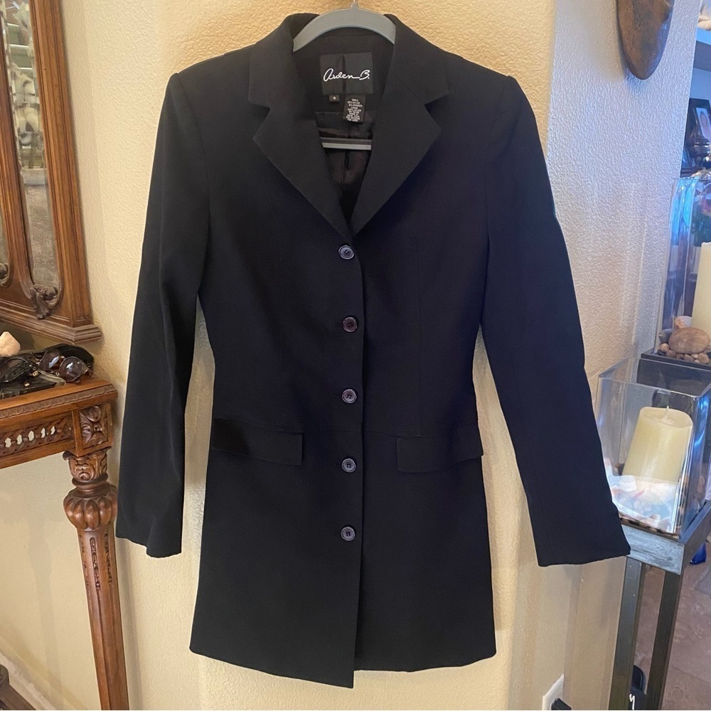 Vintage ARDEN B. Women Black Y2K Lightweight Jacket Size 4-Made in Hong Kong